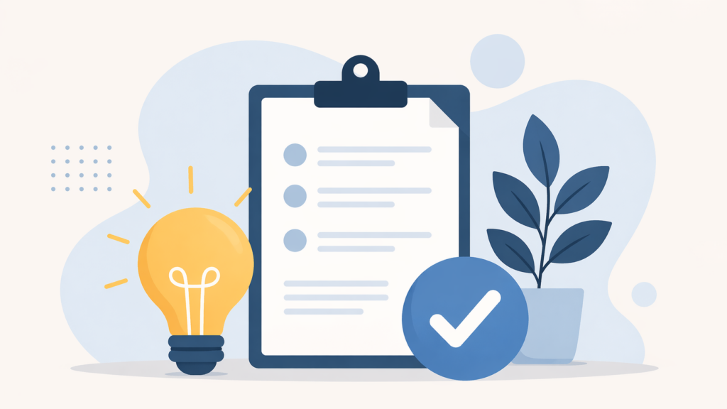 Google Updates Budget Pacing for Ad Scheduling: What Advertisers Need to Know 3 Clipboard checklist, lightbulb, and checkmark representing final thoughts