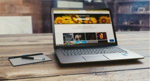 Laptop With Landing Page